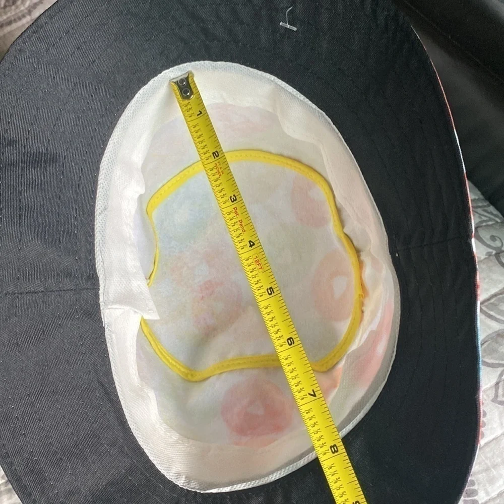 Colorful Printed  Bucket Hat Festive Fun Fruit Loop Bucket Hat w Sweatband NWOT